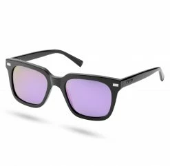 Best Pirce 😀 Waykins Thea | Black & Purple Polarised Polarised 👓 Sunglasses 👏