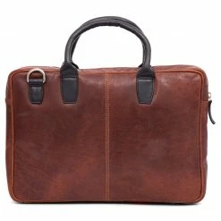 Promo 🤩 Lucleon Montreal Slim 13" Executive Tan & Black Leather Bag ✔️ -Cheap BAGS FOR MEN Store 1 4 129 1 28
