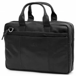 Discount 😍 Lucleon Montreal | Black Leather Laptop Bag ⌛