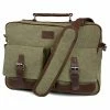 Wholesale 🤩 Salt & Hide Tarpa | Olive Green & Dark Brown Canvas Messenger Bag 👏