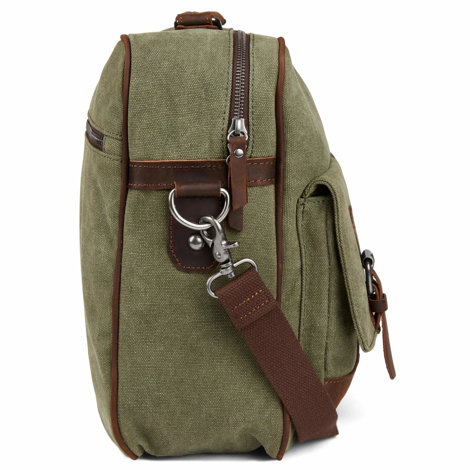 Wholesale ๐คฉ Salt & Hide Tarpa | Olive Green & Dark Brown Canvas Messenger Bag ๐ 5 Wholesale ๐คฉ Salt & Hide Tarpa | Olive Green & Dark Brown Canvas Messenger Bag ๐ - Image 5