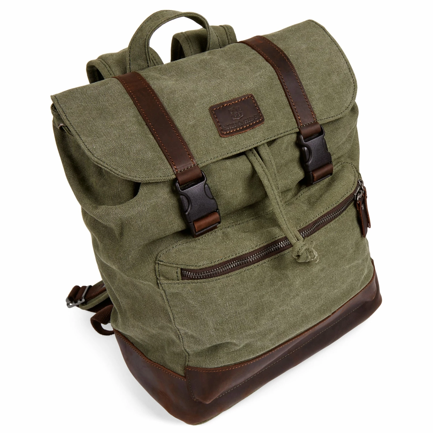 New β€οΈ Salt & Hide Tarpa | Olive Green Canvas & Dark Brown Leather π Backpack π 5 New β€οΈ Salt & Hide Tarpa | Olive Green Canvas & Dark Brown Leather π Backpack π - Image 5