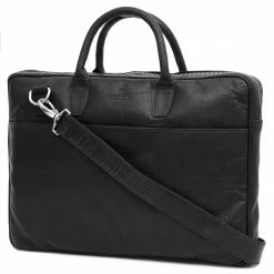 Wholesale 🎁 Lucleon Montreal | Slim 15' Executive Black Leather Bag 😀 -Cheap BAGS FOR MEN Store 17 1 5 1 138 1
