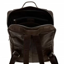 Discount 😍 Lucleon Montreal | Dark Brown Retro Leather 🎒 Backpack 🥰 -Cheap BAGS FOR MEN Store 19 10 1