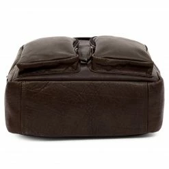 Discount 😍 Lucleon Montreal | Dark Brown Retro Leather 🎒 Backpack 🥰 -Cheap BAGS FOR MEN Store 19 11 1