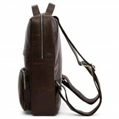 Discount 😍 Lucleon Montreal | Dark Brown Retro Leather 🎒 Backpack 🥰 -Cheap BAGS FOR MEN Store 19 3 46