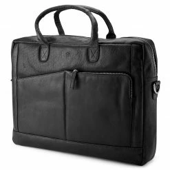 Brand new 🤩 Lucleon Montreal | Classic Black Leather Laptop Bag 😍
