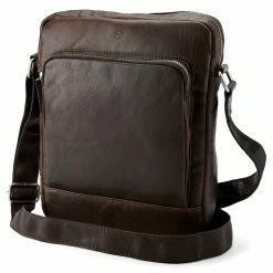 Coupon π₯ Lucleon Montreal | Dark Brown Classic Leather Reporter Bag β¨