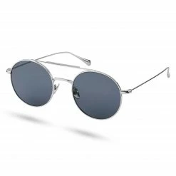 Discount 🔔 Waykins Thea | Silver-Tone & Smoke Grey Stainless Steel Round 👓 Sunglasses 🛒