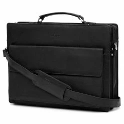 Cheapest 🤩 Lucleon Montreal | Compact Black Leather Briefcase 🔥 -Cheap BAGS FOR MEN Store 2 1 84 1 360