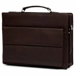 Best Pirce ❤️ Lucleon Montreal | Compact Dark Brown Leather Briefcase 😍