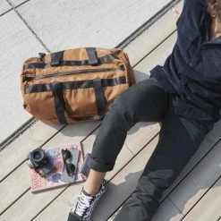 Coupon 🧨 Lazy Bear Foldable | Caramel Brown Duffle Bag ⭐ -Cheap BAGS FOR MEN Store 20221 2 square