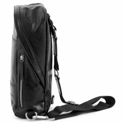 Deals ✨ Lucleon Jasper | Black Leather Cross Shoulder 🎒 Backpack 🎁 -Cheap BAGS FOR MEN Store 22 4 16