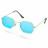 Flash Sale 🤩 Paul Riley Gold-Tone & Sky Blue Groovy 👓 Sunglasses 🌟