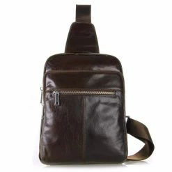 Promo ⌛ Delton Bags Dark Brown Leather Shoulder Bag 🎉 -Cheap BAGS FOR MEN Store 2 50 b