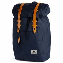 Best reviews of 😍 Lazy Bear Lewis | Navy Blue Polyester & Faux Leather Retro-Adventure 🎒 Backpack 🧨