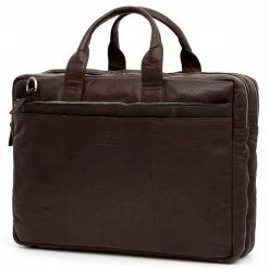 Cheap ✔️ Lucleon Montreal | XL Dark Brown Leather Laptop Bag ✨