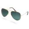 Discount ⭐ Paul Riley Gold-Tone & Dark Green Aviator 👓 Sunglasses 🌟