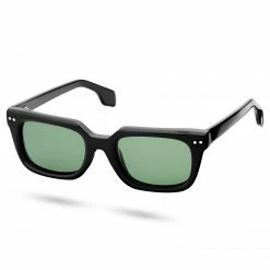 Coupon ⌛ Sidegren Black & Forest Green Polarised Horn Rimmed 👓 Sunglasses 🔥