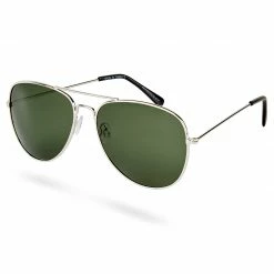 Outlet ✨ Waykins Vista | Silver-Tone & Olive Green Aviator 👓 Sunglasses ⭐
