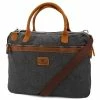 Best deal ⌛ Salt & Hide Tarpa | Grey Canvas & Tan Leather Laptop Bag 🥰