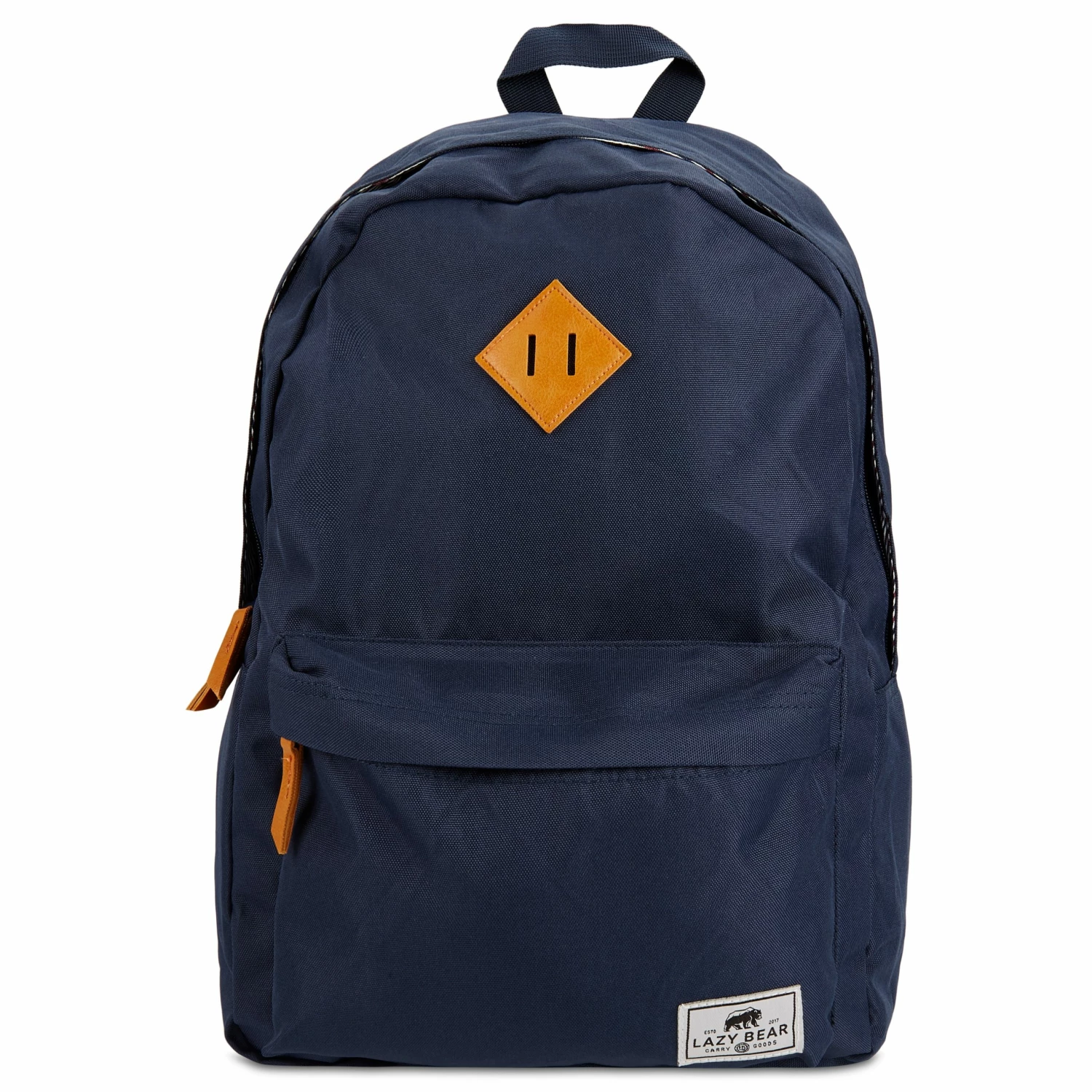 Best Sale ✨ Lazy Bear Lewis | Navy Blue Polyester & Faux Leather Simple 🎒 Backpack 🤩 2 Best Sale ✨ Lazy Bear Lewis | Navy Blue Polyester & Faux Leather Simple 🎒 Backpack 🤩 - Image 2