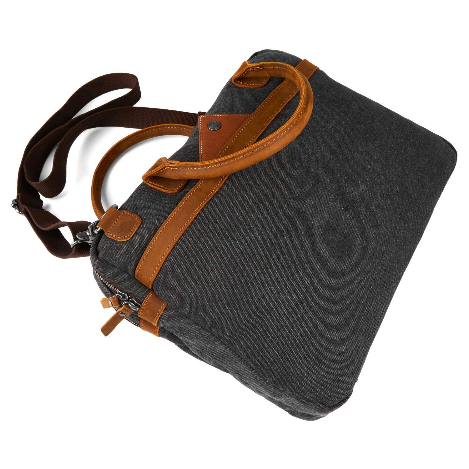 Best deal β Salt & Hide Tarpa | Grey Canvas & Tan Leather Laptop Bag π₯° 6 Best deal β Salt & Hide Tarpa | Grey Canvas & Tan Leather Laptop Bag π₯° - Image 6