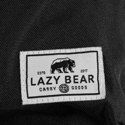 Budget 💯 Lazy Bear Lewis | Black Polyester & Faux Leather Simple 🎒 Backpack ⌛ -Cheap BAGS FOR MEN Store 4 8 36