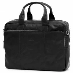 Best deal 🎁 Lucleon Montreal | Black Leather Work Bag 👍