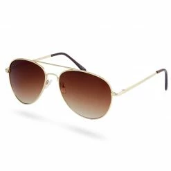 Flash Sale 🧨 Paul Riley Gold-Tone & Terracotta Aviator 👓 Sunglasses 🤩