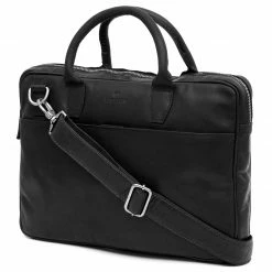 Discount 👍 Lucleon Montreal | Slim 13' Executive Black Leather Bag 🔥 -Cheap BAGS FOR MEN Store 6 1 72 2 67 3 169