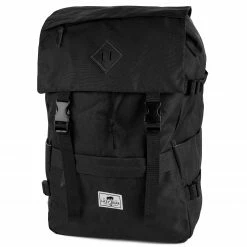 Wholesale π Lazy Bear Lewis | Large Black Polyester & Faux Leather π Backpack π§¨