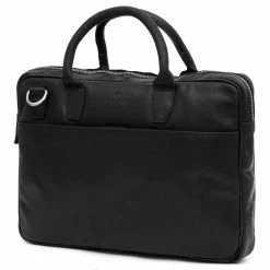 Discount 👍 Lucleon Montreal | Slim 13' Executive Black Leather Bag 🔥