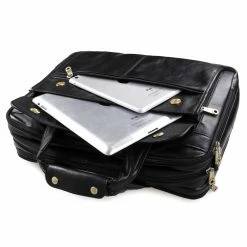 Flash Sale ⌛ Delton Bags Black Leather Briefcase ✔️ -Cheap BAGS FOR MEN Store 7146A 5