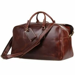 Cheapest ⭐ Delton Bags Dark Brown Leather Weekend Bag ✔️