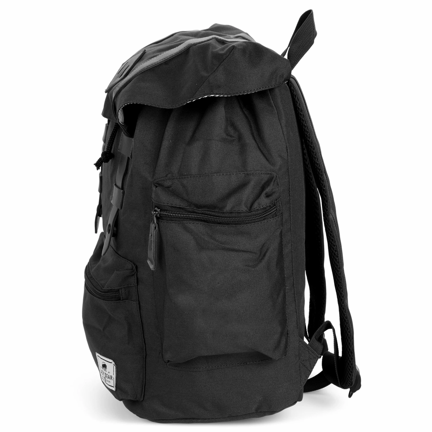 Discount โค๏ธ Lazy Bear Lewis | Black Polyester & Faux Leather Adventure ๐ Backpack ๐ 3 Discount โค๏ธ Lazy Bear Lewis | Black Polyester & Faux Leather Adventure ๐ Backpack ๐ - Image 3