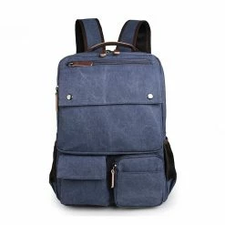 Budget 🥰 Delton Bags Compact Denim Blue Canvas 🎒 Backpack 🎁