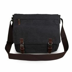 Promo 🔥 Delton Bags Dark gray Canvas Messenger Bag 🥰