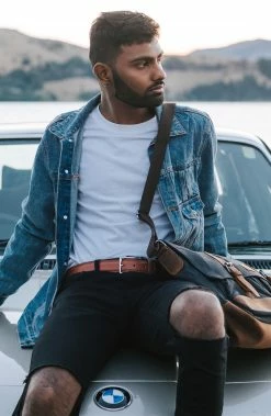 New ✔️ Salt & Hide Tarpa | Graphite Canvas & Tan Leather Laptop Bag 🔔 -Cheap BAGS FOR MEN Store billed 1 458