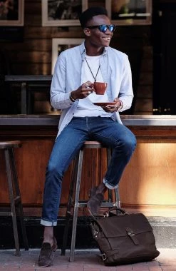 Wholesale 😍 Lucleon Montreal | Luxury Dark Brown Leather Satchel Bag 🤩 -Cheap BAGS FOR MEN Store brown bag2