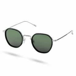 Best deal 💯 Waykins Thea | Silver-Tone & Green Gradient Stainless Steel Polarised 👓 Sunglasses 😀