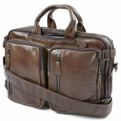 Best Sale βοΈ Delton Bags Dark Brown Multi Leather Bag π