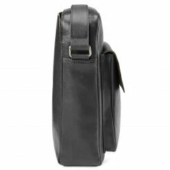 Promo 🥰 Lucleon Lincoln | Black & Dark Brown Leather Crossbody Bag 👍 -Cheap BAGS FOR MEN Store laublack5