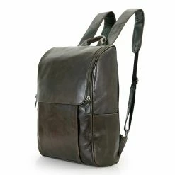 Outlet π Delton Bags Slim Charcoal Leather π Backpack π