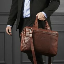 Cheap 🎉 Lucleon Montreal | Tan Leather Laptop Bag 👍 -Cheap BAGS FOR MEN Store rst megashoot bags 14141 2