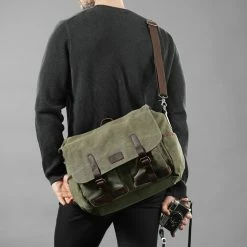 Best reviews of ✨ Salt & Hide Tarpa | XL Olive Green & Dark Brown Canvas Camera Bag 🛒 -Cheap BAGS FOR MEN Store rst megashoot bags 16475 1 1 b