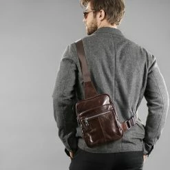 Promo ⌛ Delton Bags Dark Brown Leather Shoulder Bag 🎉 -Cheap BAGS FOR MEN Store rst megashoot bags 5763 1 1