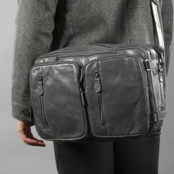 Brand new ✨ Delton Bags 3 in 1 Black Leather Bag 🤩 -Cheap BAGS FOR MEN Store rst megashoot bags 8299 2bl