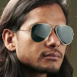 Discount ⭐ Paul Riley Gold-Tone & Dark Green Aviator 👓 Sunglasses 🌟 -Cheap BAGS FOR MEN Store rst megashoot sunglas 13910 2 bm 2