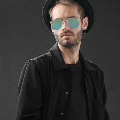 Best Pirce ✨ Paul Riley Silver-Tone & Turquoise Aviator 👓 Sunglasses ✔️ -Cheap BAGS FOR MEN Store rst megashoot sunglasses 13907 15